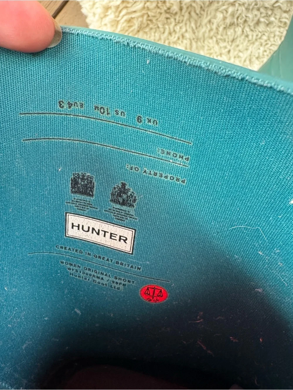 Hunter Teal Waterproof Rain Boots